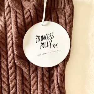 Princess Polly Dominika Mini Dress Womens Size S/M Brown One Shoulder Cable Knit thumbnail 5