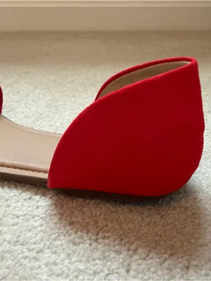 A New Day Red Faux Suede d’Orsay Flats Women’s Size‎ 11 thumbnail 11