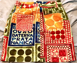 FARM Rio Banana Ouro Patchwork Button-Front Mini Skirt thumbnail 3