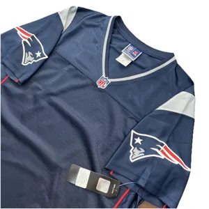 Pro Line New England Patriots Rep Jersey Blank Women's Medium Blue NFL Football thumbnail 1
