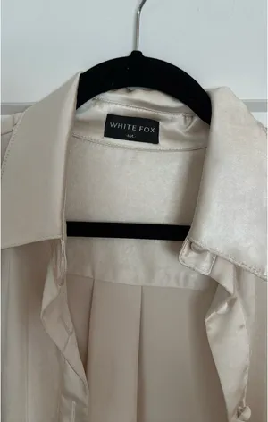 White Fox Boutique Champagne Button Up Top thumbnail 2