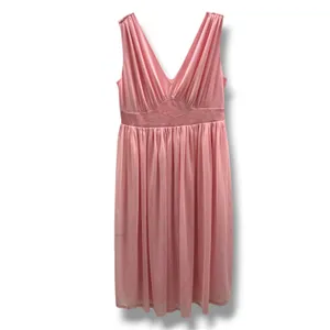 Maternal America Pink Baby Shower Maternity Dress V-Neck Empire Waist Small‎ NWT thumbnail 2