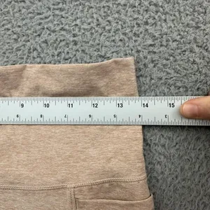 Calia High Rise Bike Shorts Beige Athletic Athleisure Pockets Women's Medium thumbnail 5