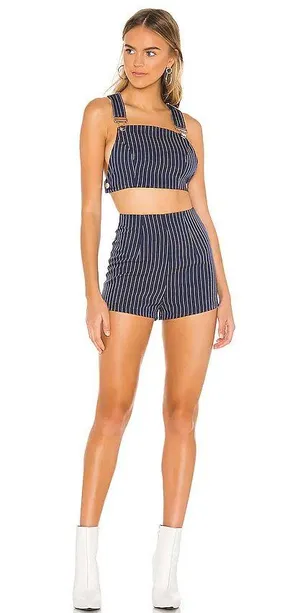 superdown Revolve Two Piece Overall Navy Set thumbnail 1