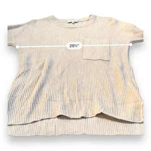 Madewell Thompson Pocket Long Sleeve Oversized Pullover Sweater in Tan Sz XS‎ thumbnail 9
