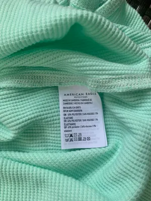 American Eagle Mint Waffle Henley thumbnail 7