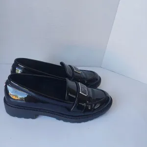 Y2k Nautica Preppy Black Patent Loafers Size 8 1/2 thumbnail 4
