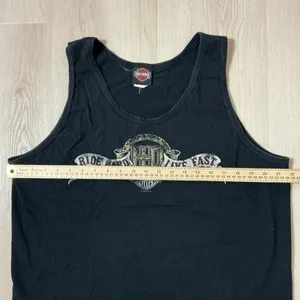 Harley Davidson "Ride Hard Live Fast" Graphic Tank‎ Top Simi Valley Motor Cycles thumbnail 3