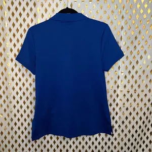 Women’s Polyester polo shirt royal blue size S thumbnail 3