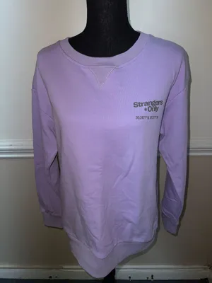 Strangers Only Purple Sweatshirt Size Medium thumbnail 1
