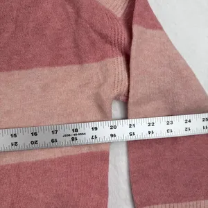 J.CREW Womens Striped Pink Alpaca Wool Blend Turtleneck Sweater Size S‎ thumbnail 3