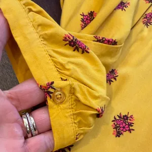 Women’s Old Navy Yellow Patterned Long Sleeve Shift Dress - Size XL C15-006 thumbnail 7