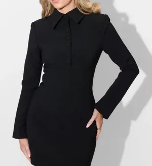 Odd Muse Collared Mini Dress Black Size XS thumbnail 1