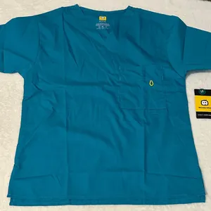 WonderWink Teal Scrub Top with V-Neck NWT thumbnail 1