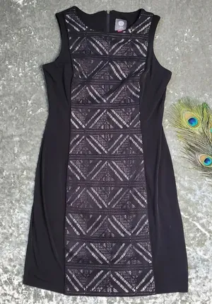 Vince Camuto‎ Black Laser Cut Dress thumbnail 1