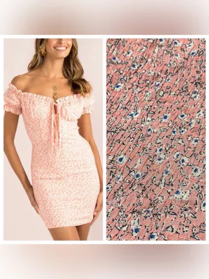 NWT Who I Am Pink Floral Off the Shoulder Ruffle Sleeve tie Front mini dress 10 thumbnail 2