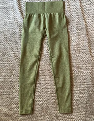 Olive Seamless Contour Leggings Green Size XS thumbnail 2