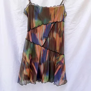 Urban Outfitters | Medium Moxie Mesh Lined Mini Slip Dress In Multi Color thumbnail 7