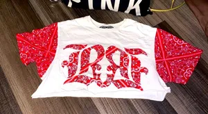 Bandanna rock revival crop tshirt thumbnail 1