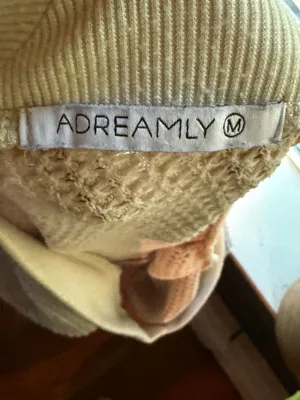 Adreamly Women's Waffle Knit V-Neck Oversized Sweater thumbnail 4