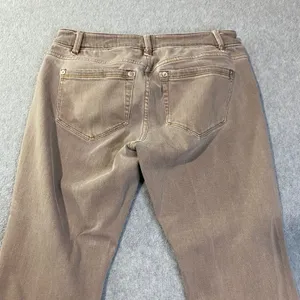 J. Jill Denim Authentic Fit Cropped Jeans Women's Sz 2P Tan/Taupe Raw‎ Hem EUC thumbnail 5
