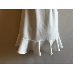 Selfie Leslie White Cutout Open Back Ruffle Hem Mini Fit Flare Dress US L Bridal thumbnail 9