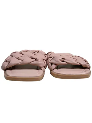 Alda Women's 8 Blush Braided Slide Sandals Made In Italy thumbnail 2