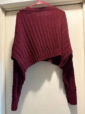 Arizona Maroon Cropped Sweater, XXXL thumbnail 2