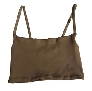 FP Movement x Hatch Ribbed Crop Cami‎ Top Brown Seamless Square Neck XS S thumbnail 1