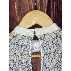 Free People Tell Tale Floral Lace Black & White Asymmetric High Low Dress size M thumbnail 9