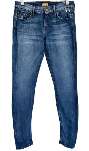 MOTHER The Looker Tequila Truth Skinny Jeans Distressed Women’s Size 28 thumbnail 1