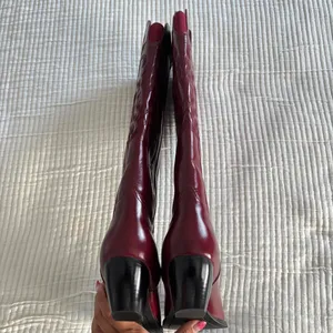 Free People Jeffrey Campbell Knee High Red Cowboy Boots thumbnail 4
