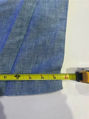 LOFT High-Waisted Blue Linen-Blend Pleated 16 thumbnail 6
