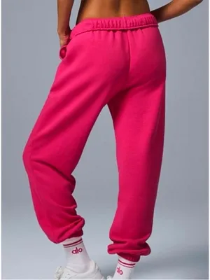 Alo Accolade Sweatpants Pink Summer Crush Hot High-Rise Waist Sweats Joggers S thumbnail 5
