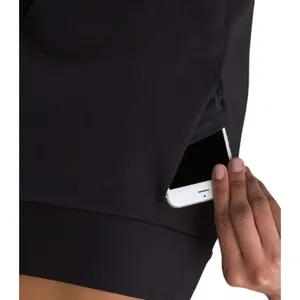 LULULEMON Shaped Away From The Body Solid Short 3" Women Sz 4 Black Athletic thumbnail 5