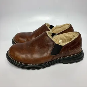 UGG‎ leather loafers shearling lined slip on shoes size 6 thumbnail 7