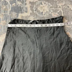 Zara Charcoal Satin Midi Skirt, High-Waisted, Size L thumbnail 3