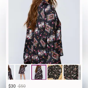 Nasty Gal Black Shirt with Colorful Queen of Hearts Accents PJ Shirt - Size 8 thumbnail 10
