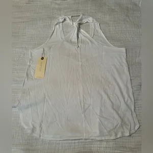 Lanston Twist Back Racerback Tank - White - NWT - Size L thumbnail 3