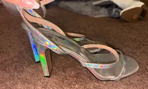 Mix No. 6 Heels Iridescent Silver thumbnail 1