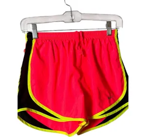 Nike Women's Dri-Fit Neon Multi-color Running Athletic Sporty Shorts Sz S thumbnail 1