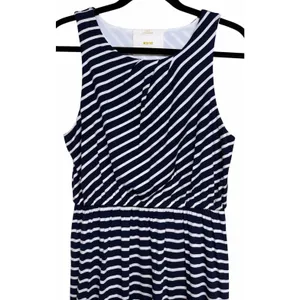 Maeve Blue &‎ White Striped Maxi Dress Women's Size Large thumbnail 3