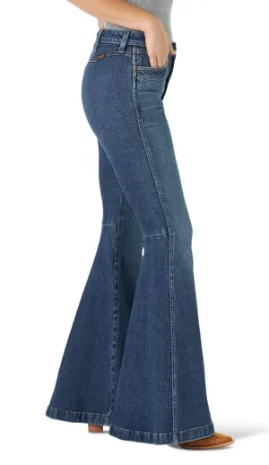 Wrangler Retro High-Rise Flare Jeans Trumpet Bootcut Western bareback hippie bell bottom thumbnail 2
