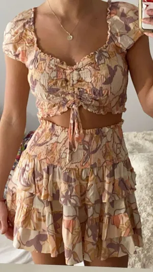 Two Cumberland Pink Floral Set With Mini Skirt thumbnail 1