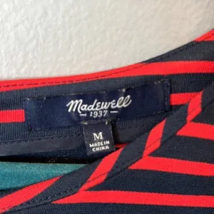 Madewell striped dress medium‎ red and blue dress thumbnail 2
