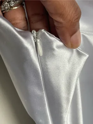 XXXITICAT White Silver Satin Cowl Midi Dress Sz S thumbnail 5