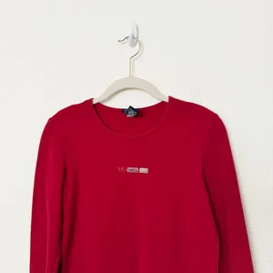 [Vintage] 90s Gap Red Stretch Cotton Long Sleeve T-Shirt Rhinestones Sz Medium M thumbnail 3