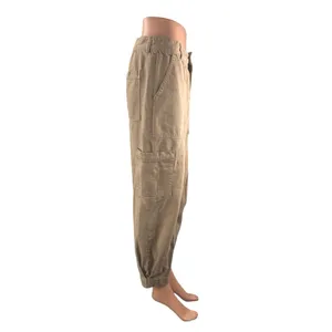 Banana Republic Womens Brown High Rise Barrel Wide Leg Cargo Denim Jeans Pants 4 thumbnail 2