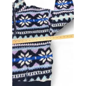 Aerie Sherpa Sweatshirt XS Polar Chic Nordic Print Cabincore‎ Chalet Ski Resort thumbnail 9