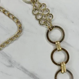 Textured Gold Chain Belt Circle Lattice XS/S ✨ thumbnail 3